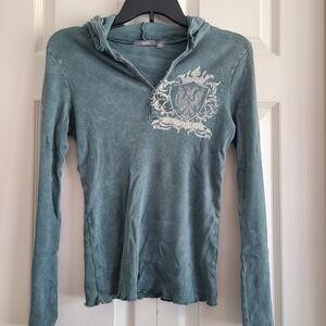 Apt. 9 Women's Teal Cowl Neck Sweater